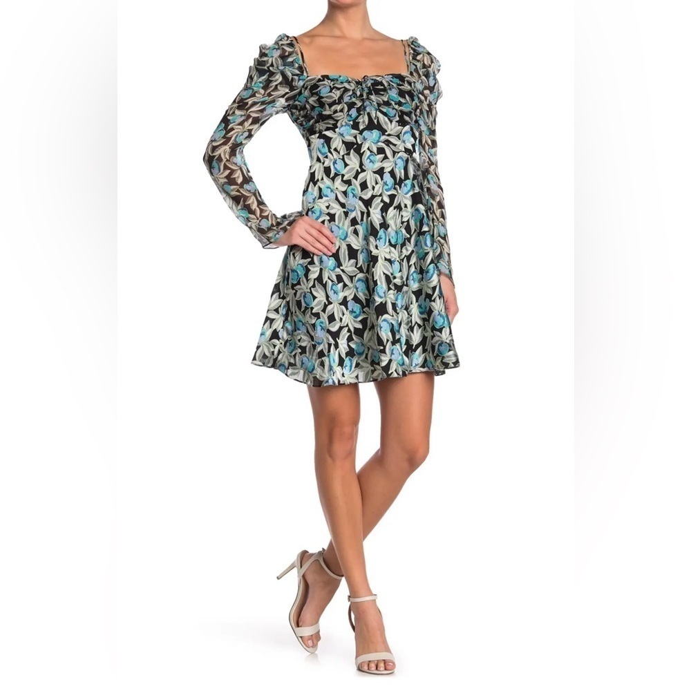 DVF Diane Von Furstenberg Josephina Eden Silk Off The Shoulder Mini Dress 14 - Picture 5 of 15